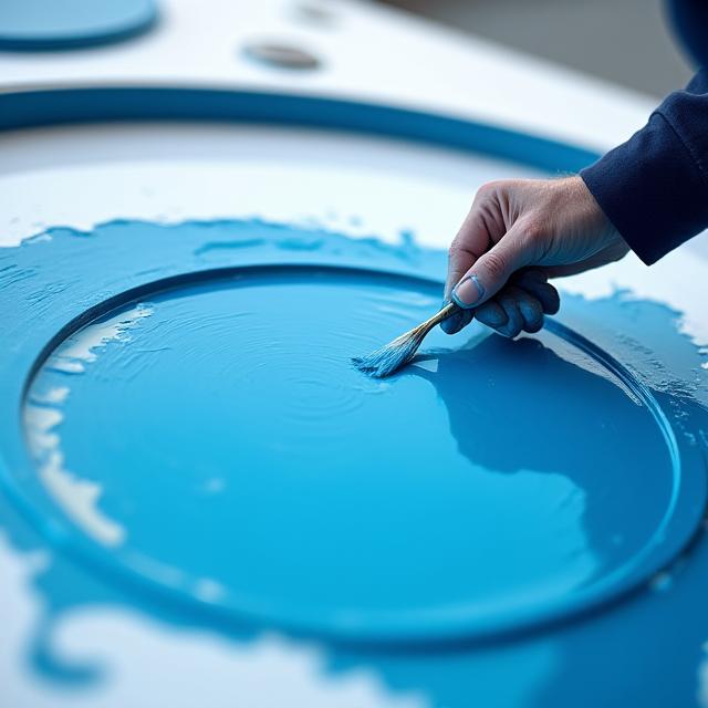 Processus de peinture yacht professionnel