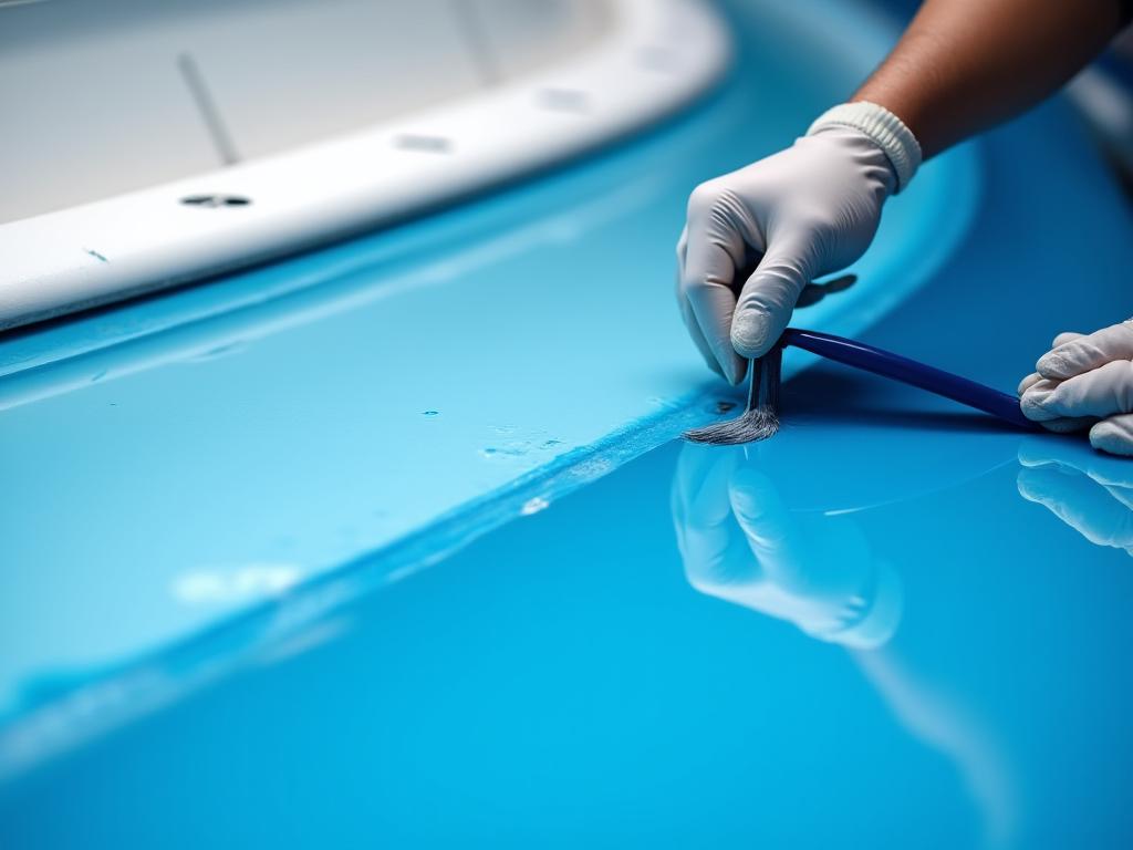Application topcoat polyuréthane yacht